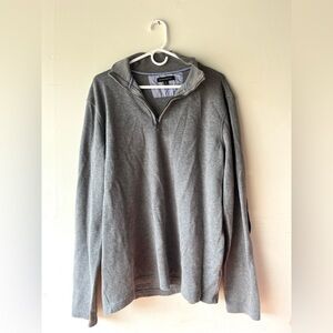 Banana Republic Men's Charcoal Zip-Up Sweater